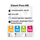 Celular Xiaomi Poco M8 5G 256GB/ 8GB RAM- Plateado