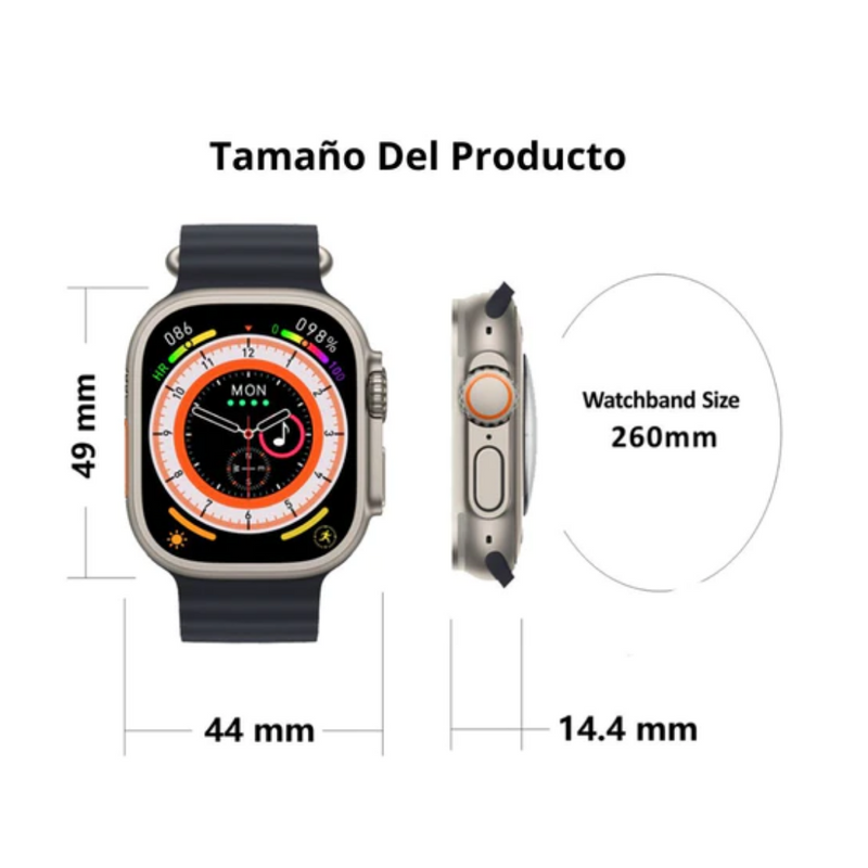 Reloj Inteligente H9 ULTRA PLUS Pantalla AMOLED Negro