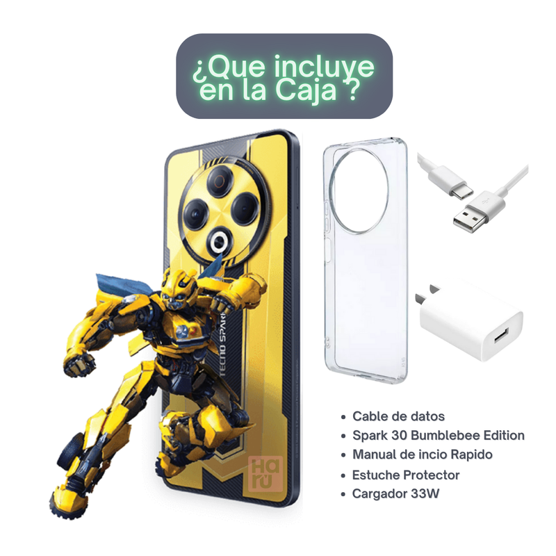 TECNO SPARK 30 256GB 8GB RAM - Edición Bumblebee