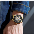 Reloj CURREN 8485 Automatico Diseño Elegante Dorado