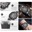 Reloj CURREN 8485 Automatico Diseño Elegante Negro