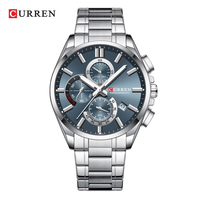 Reloj CURREN Cronografo 8475 Para Hombre - Tablero Azul