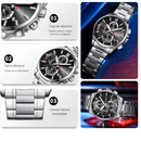 Reloj CURREN Cronografo 8475 Para Hombre - Plateado