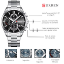 Reloj CURREN Cronografo 8475 Para Hombre - Plateado