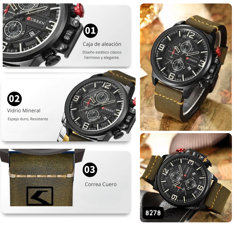 Reloj CURREN 8278 Cronografo Para Hombre - Deportivo