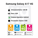 Samsung Galaxy A17 4G De 128GB/4GB RAM - Gris + Cargador Samsung 25w