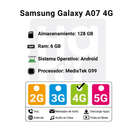 Samsung Galaxy A07 4G De 128GB/6GB RAM - Violeta + Cargador Samsung 25W