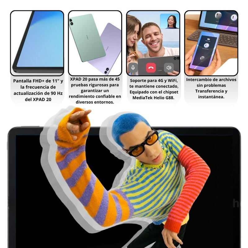 Tablet Infinix Xpad 20 128GB/4GB + Case Protector - Verde