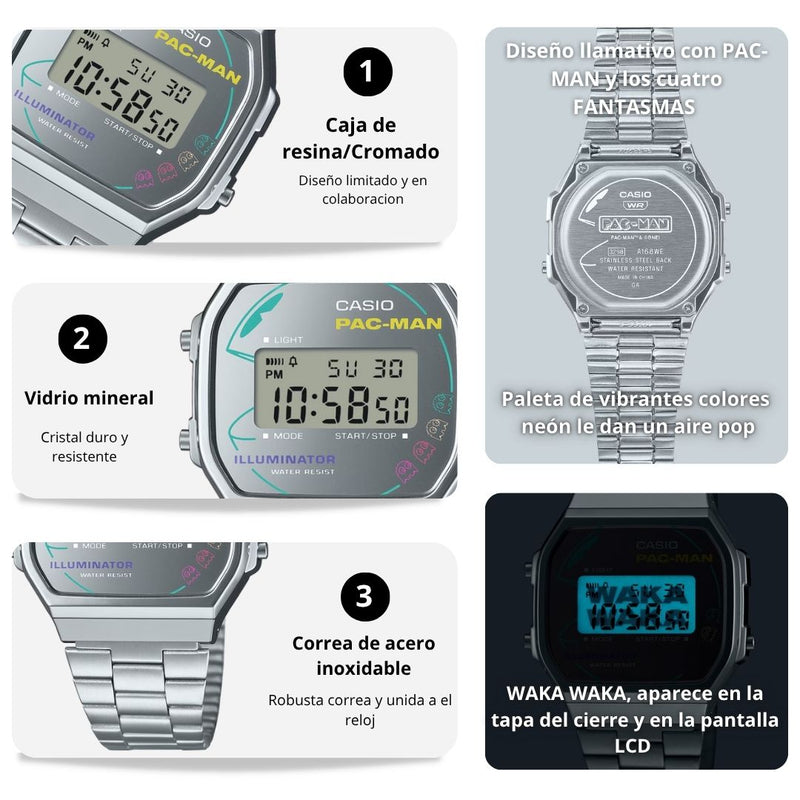 Reloj Casio Modelo A168WEPC-7A Diseño Vintage