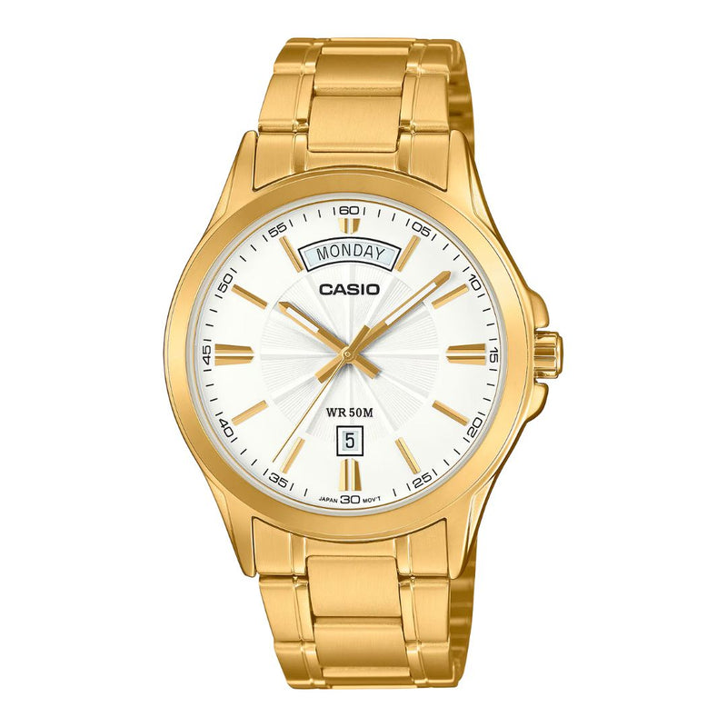 Reloj Casio Referencia MTP-1381GD-7A Diseño Elegante