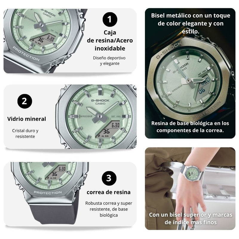 Reloj Casio G-SHOCK Modelo GM-S2110-3A Deportivo