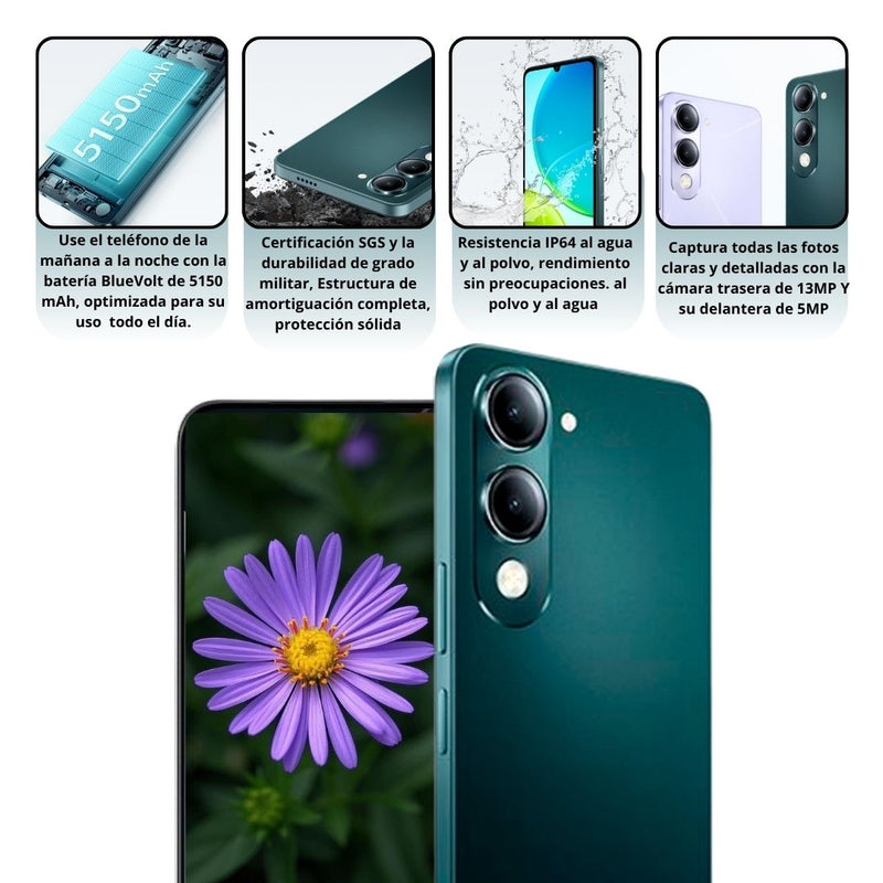 Celular VIVO Y04 4G 128GB/4GB - Negro Jade