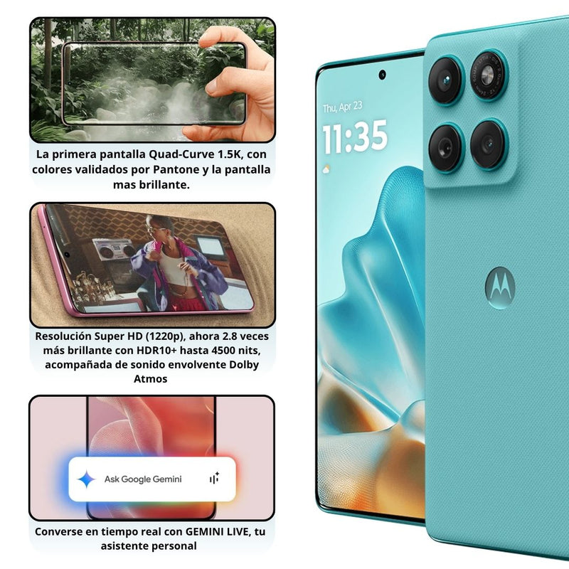 Celular MOTOROLA Edge 60 Fusion 5G 256GB/8GB - verde