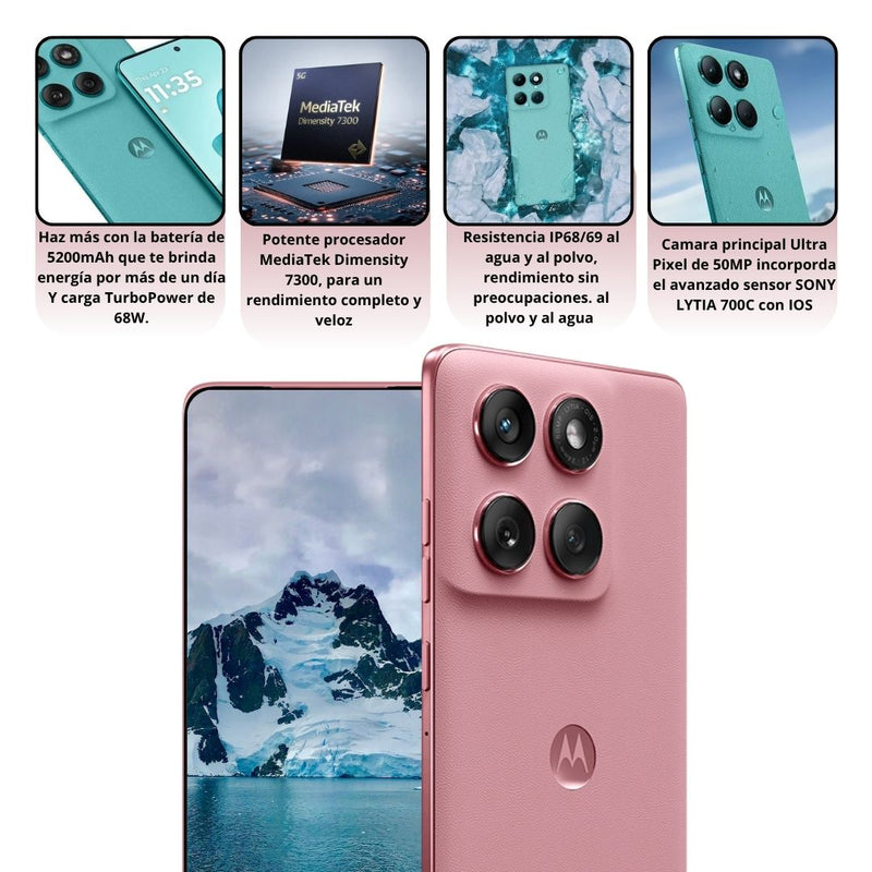 Celular MOTOROLA Edge 60 Fusion 5G 256GB/8GB - Rosa
