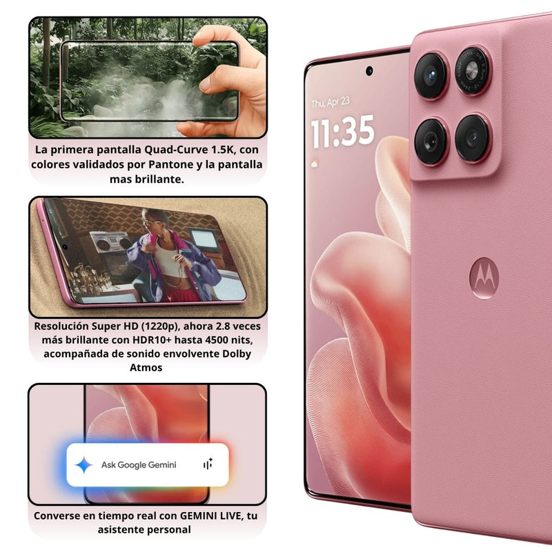 Celular MOTOROLA Edge 60 Fusion 5G 256GB/8GB - Rosa