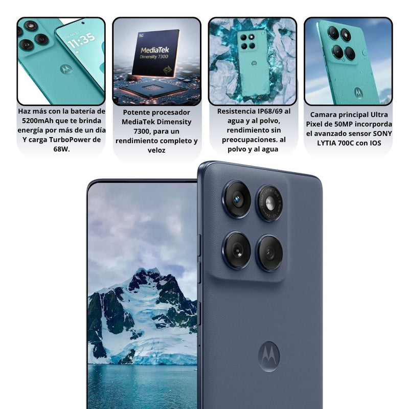 Celular MOTOROLA Edge 60 Fusion 5G 256GB/8GB - Azul