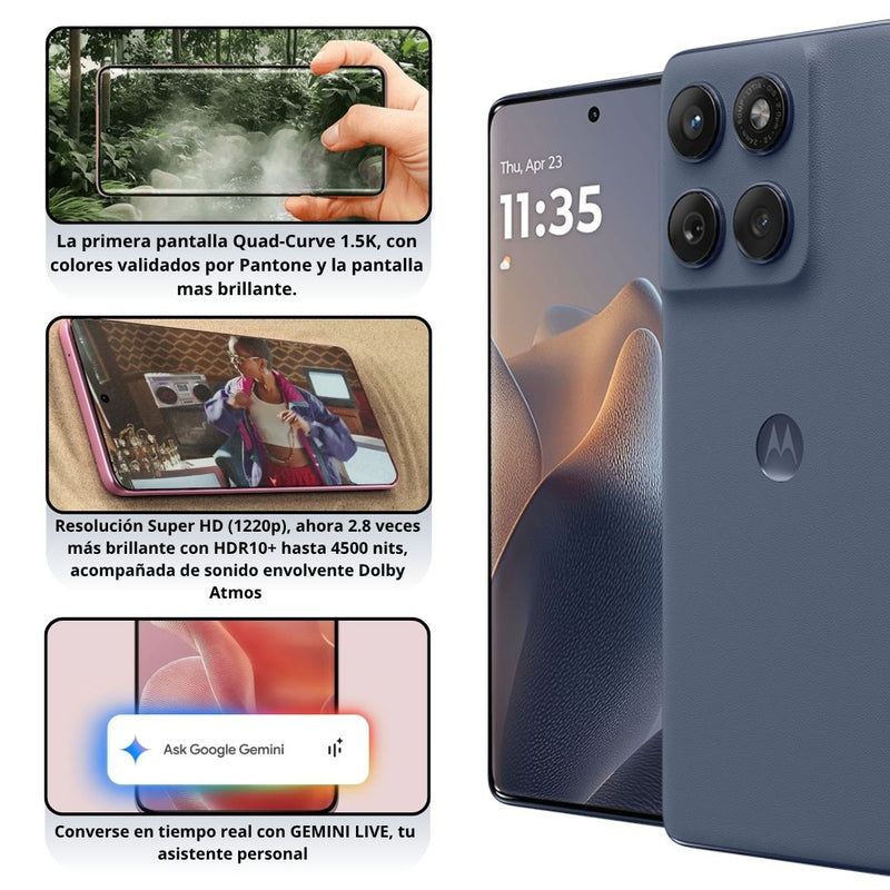 Celular MOTOROLA Edge 60 Fusion 5G 256GB/8GB - Azul