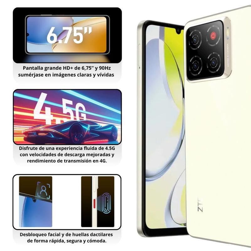Celular ZTE BLADE A56 128GB/4GB - Dorado