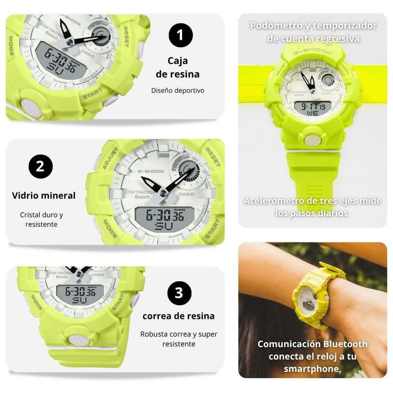 Reloj Casio G-SHOCK GMA-B800-9A Diseño Deportivo