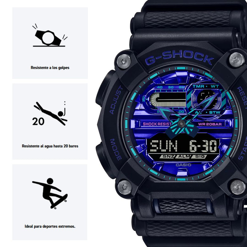 Reloj Casio G-SHOCK GA-900VB-1A Diseño Deportivo
