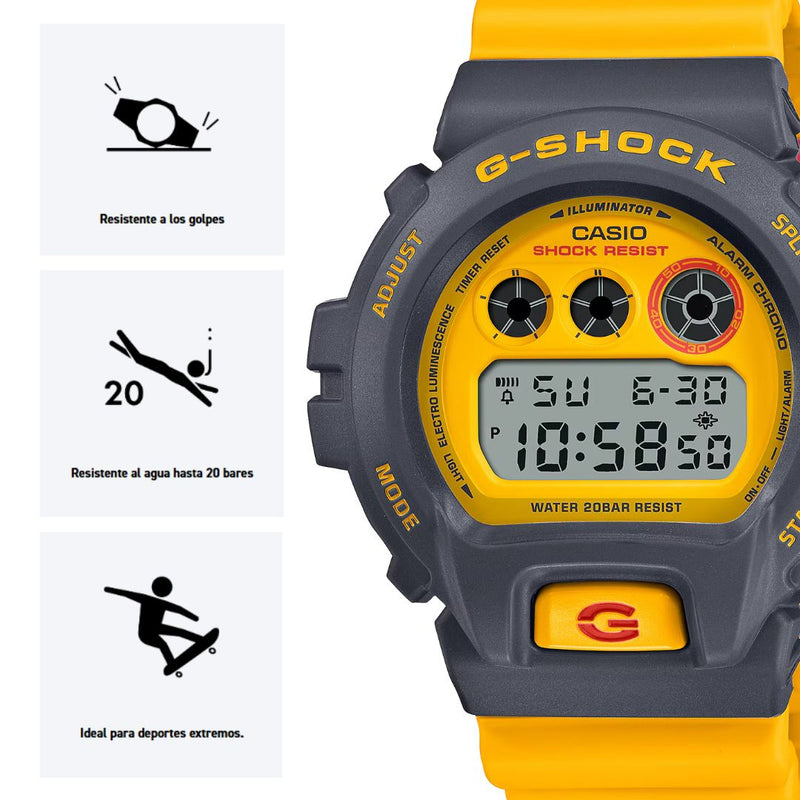 Reloj Casio G-SHOCK DW-6900Y-9 Diseño Deportivo