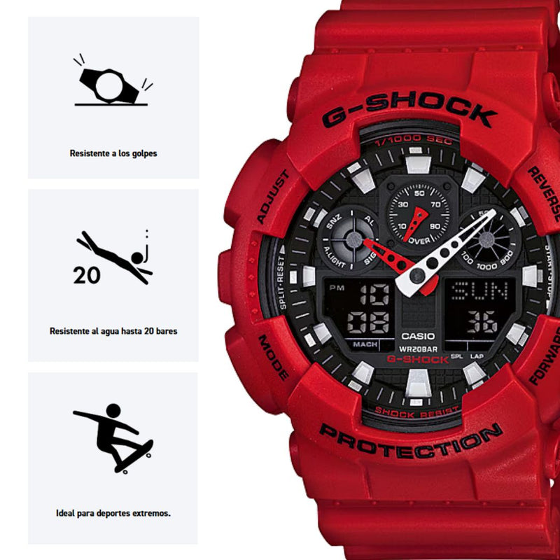 Reloj Casio G-SHOCK GA-100B-4A Diseño Deportivo