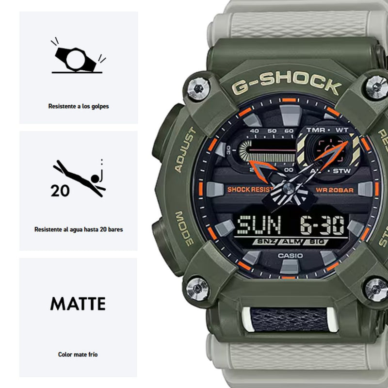 Reloj Casio G-SHOCK GA-900HC-3A Diseño Deportivo