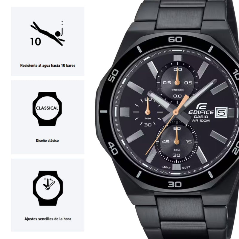 Reloj Casio Edifice EFV-640DC-1A Diseño Elegante