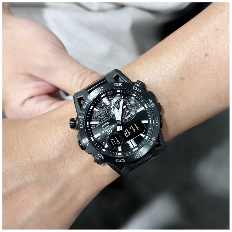 Reloj Casio Edifice ECB-40BK-1A Cronografo Diseño Deportivo