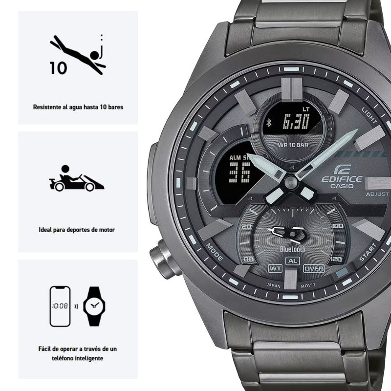 Reloj Casio Edifice ECB-30DC-1B Cronografo Diseño Deportivo
