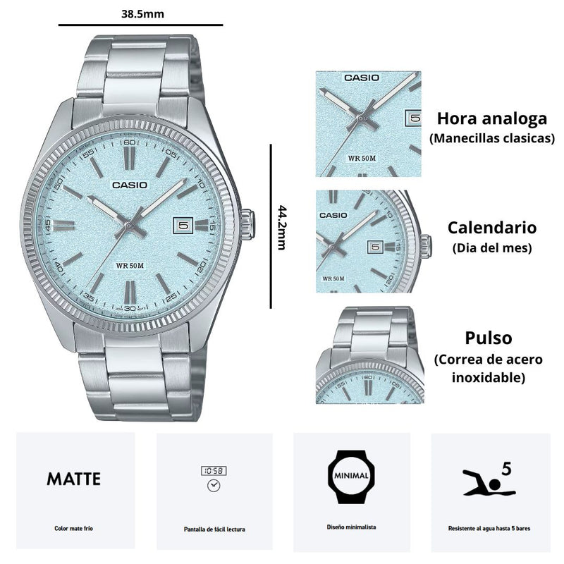 Reloj Casio MTP-1302DA-2A2 Diseño Elegante