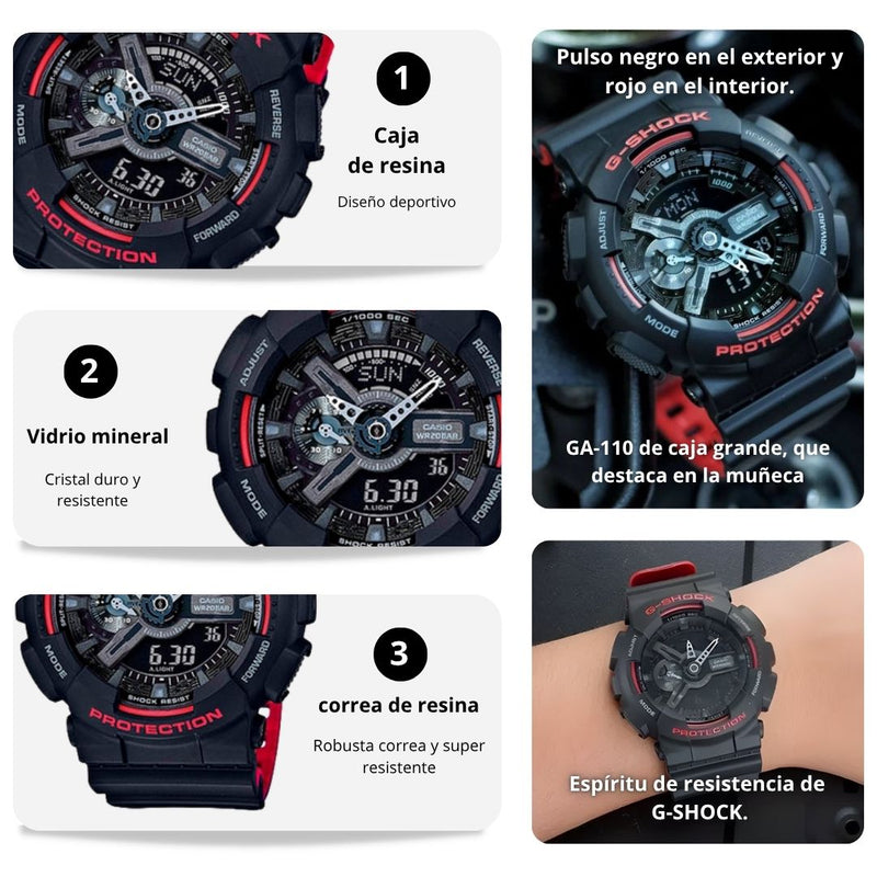 Reloj Casio G-SHOCK GA-110HR-1A Diseño Deportivo