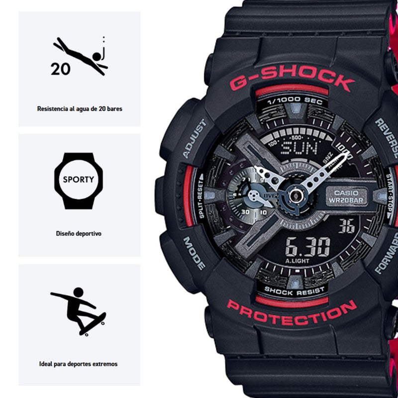 Reloj Casio G-SHOCK GA-110HR-1A Diseño Deportivo