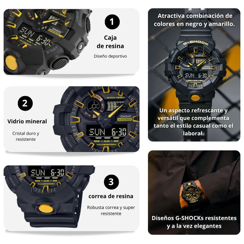 Reloj Casio G-SHOCK GA-700CY-1A Diseño Deportivo