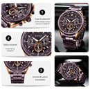 Reloj CURREN 8399 Cronógrafo Para Hombre - Vinotinto