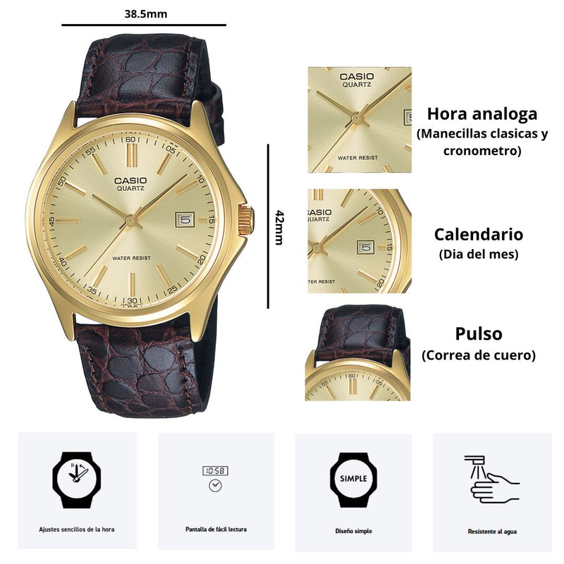 Reloj Casio Referencia MTP-1183Q-9A Diseño Elegante