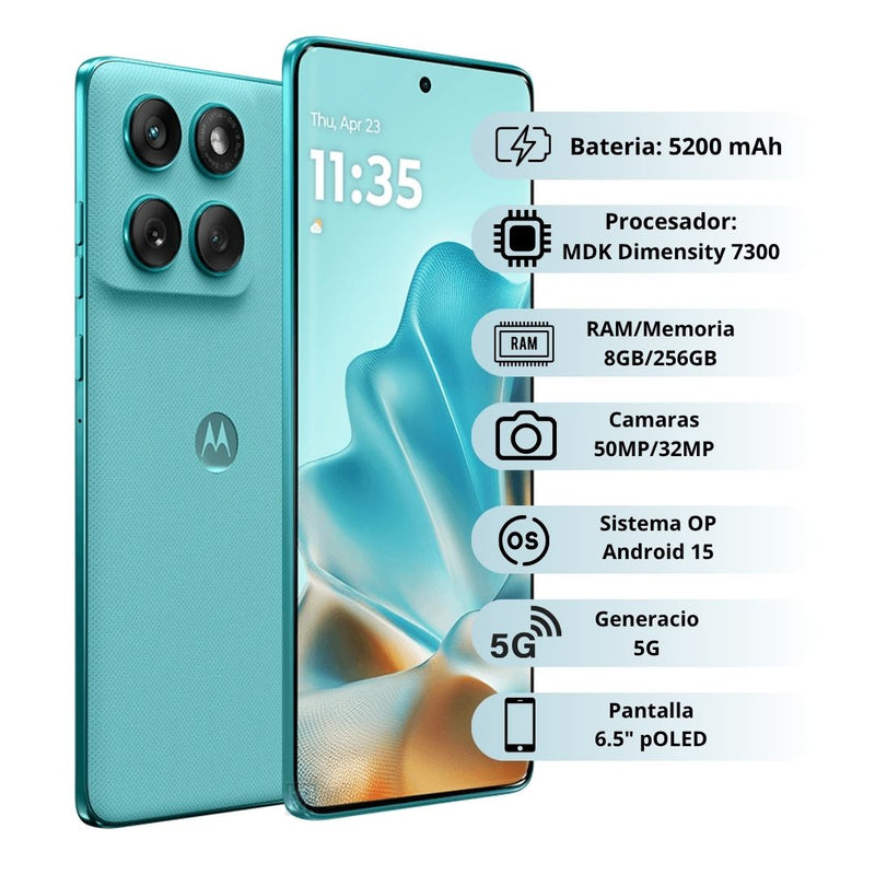Celular MOTOROLA Edge 60 Fusion 5G 256GB/8GB - verde