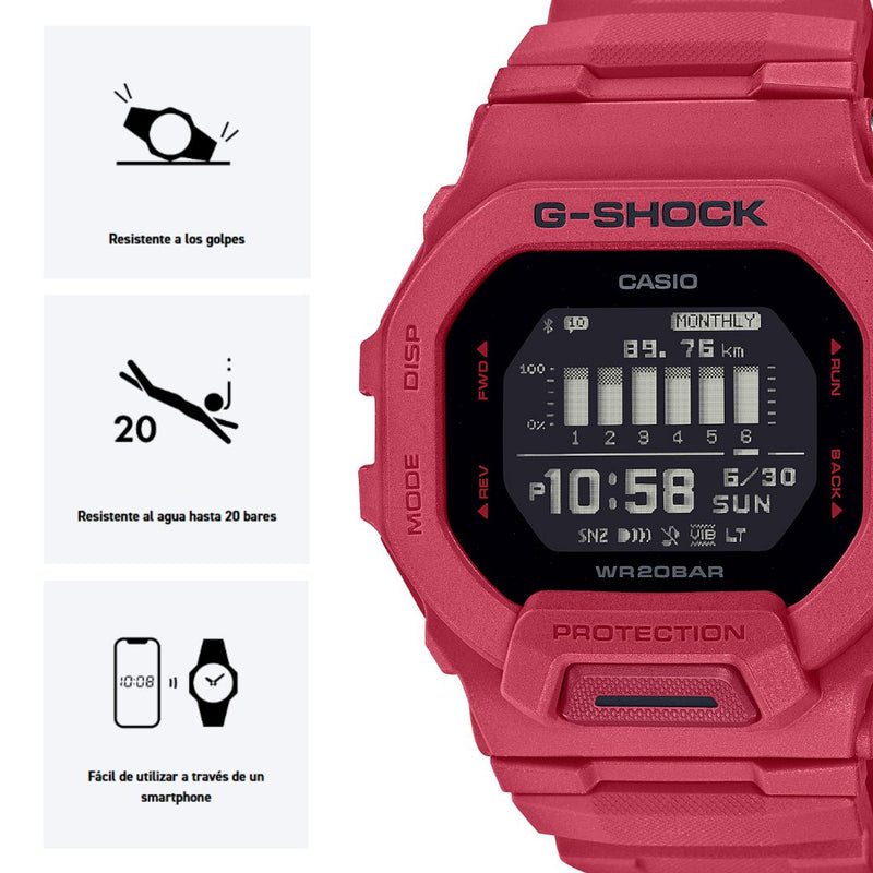 Reloj Casio G-SHOCK GBD-200RD-4DR Diseño Deportivo