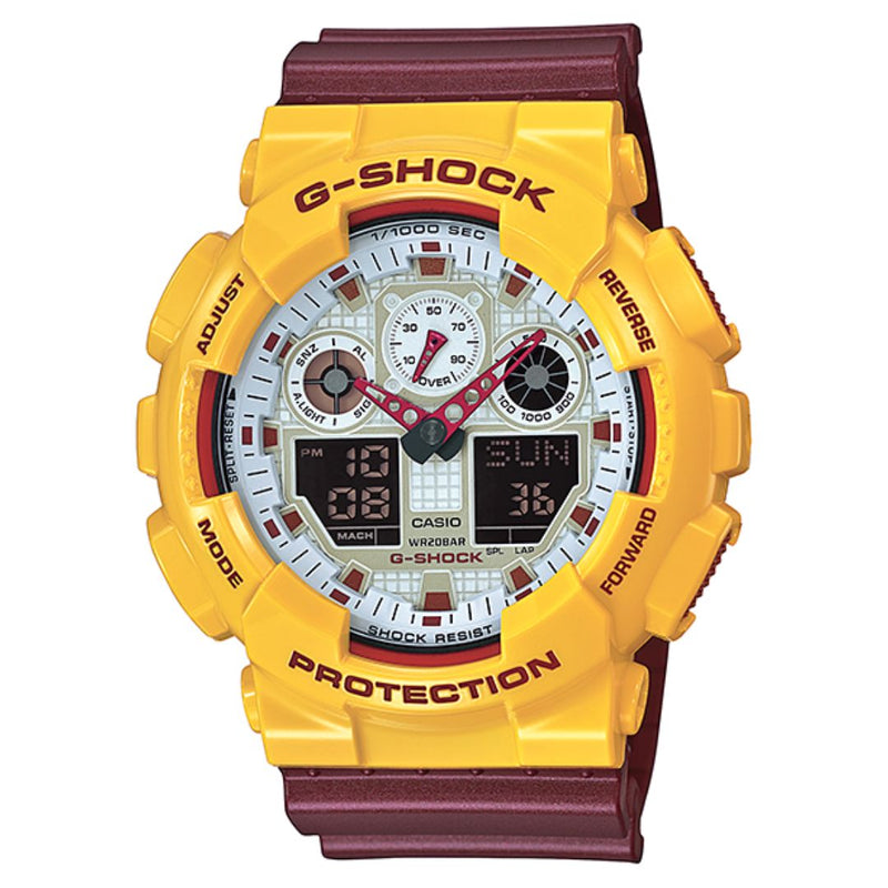 Reloj Casio G-SHOCK GA-100CS-9ADR Diseño Deportivo