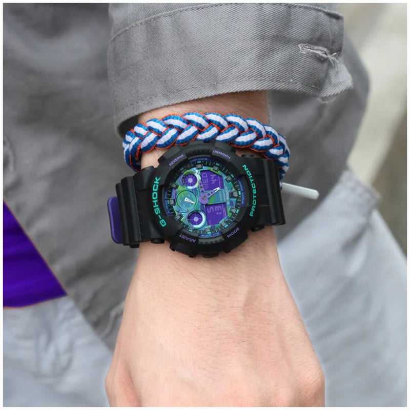 Reloj Casio G-SHOCK GA-100BL-1A Diseño Deportivo