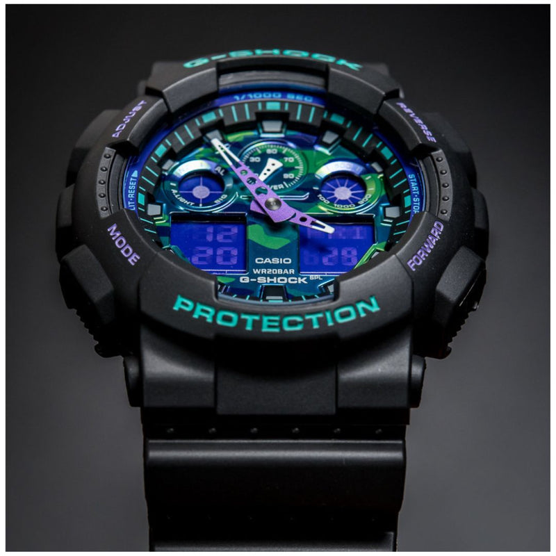 Reloj Casio G-SHOCK GA-100BL-1A Diseño Deportivo