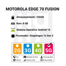 Celular Motorola Edge 70 Fusion 5G 256GB/8GB-Azul + Moto Buds Bass