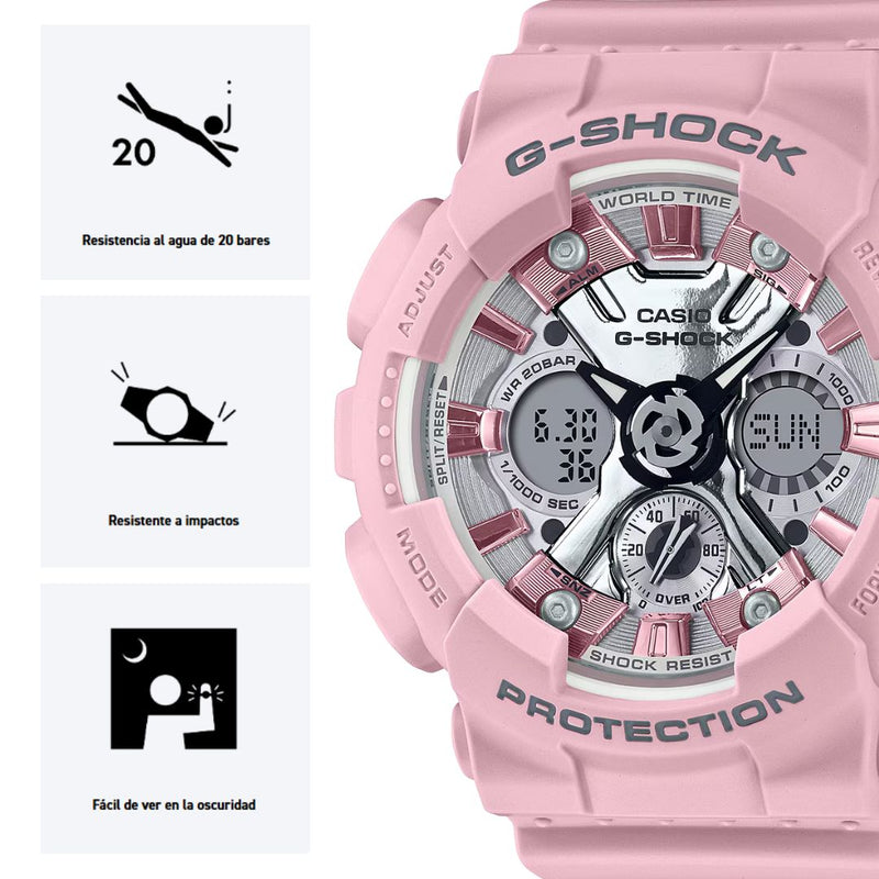 Reloj Casio G-SHOCK modelo GMA-S120NP-4A Deportivo