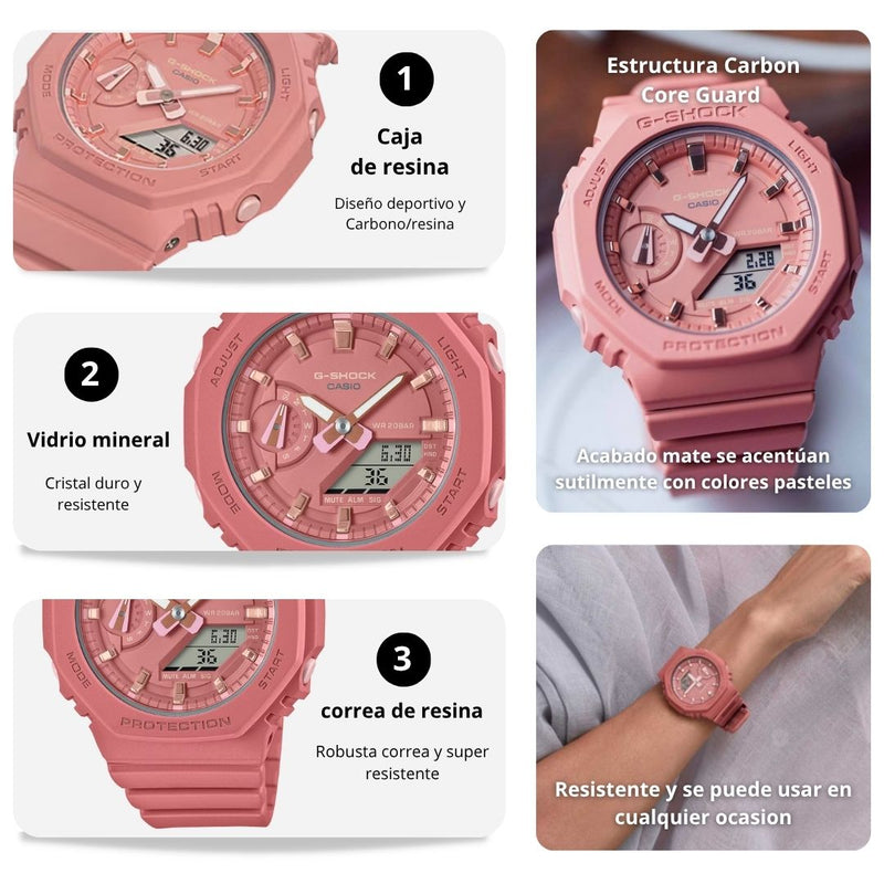 Reloj Casio G-SHOCK Modelo GMA-S2100-4A2 Deportivo
