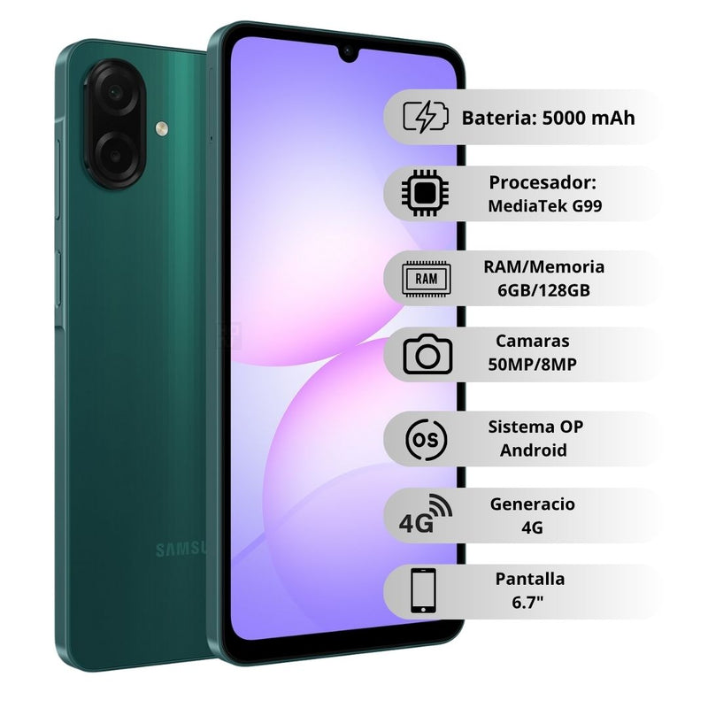 Samsung Galaxy A07 4G De 128GB/6GB RAM - Verde