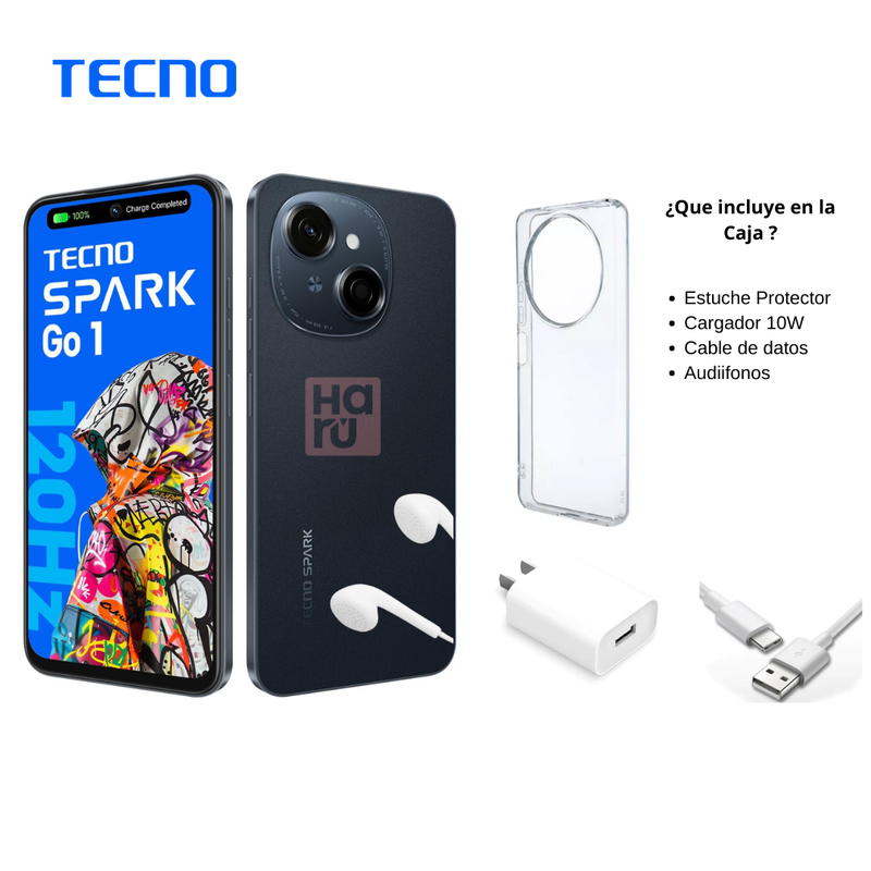 TECNO SPARK Go 1 Color Negro 64GB 3 GB Ram