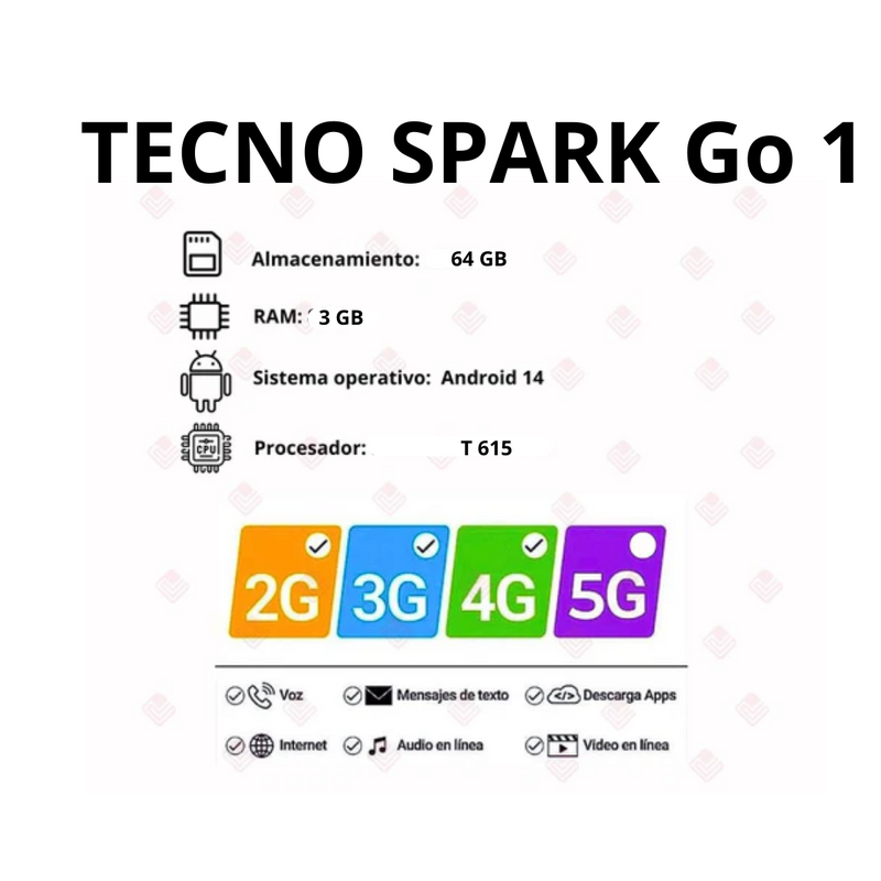 TECNO SPARK Go 1 Color Negro 64GB 3 GB Ram