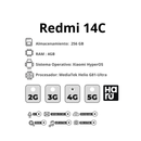 Celular Xiaomi Redmi 14C 256GB/4GB RAM - Negro