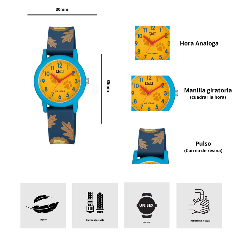 Reloj Q&Q V23A-004VY Diseño Niños