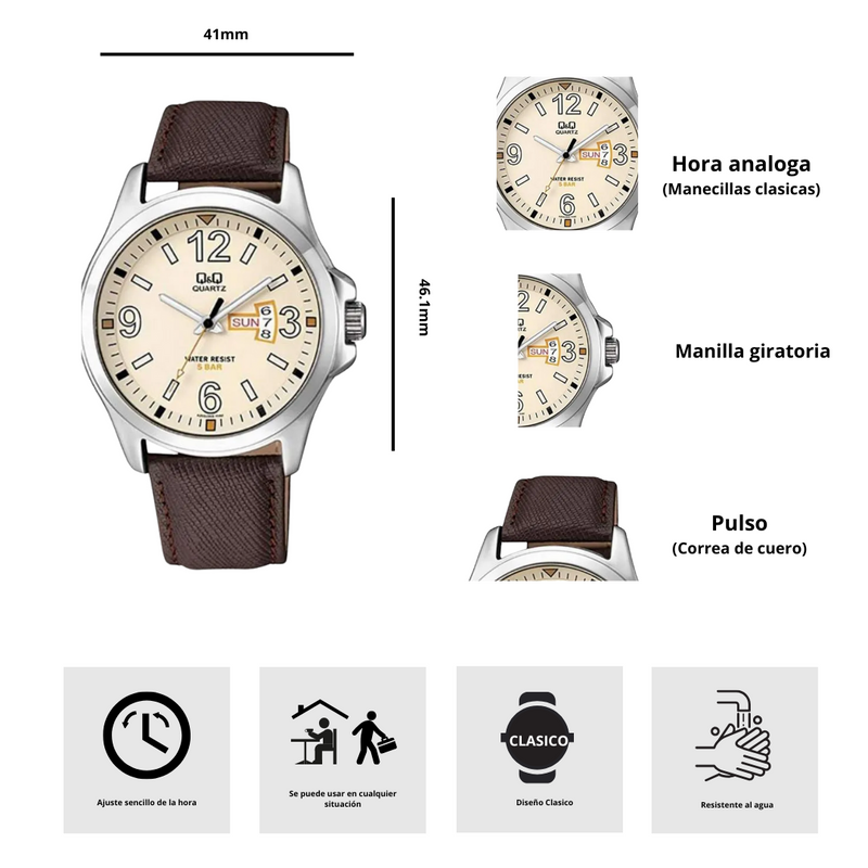 Reloj Q&Q  A200J303Y Diseño Casual